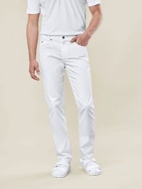 Weiße Hose Herren im Regular Fit – 5-Pocket-Schnitt von Greiff, geeignet für Beruf und Freizeit